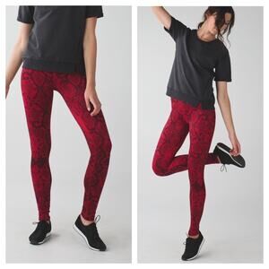 Lululemon Wunder Under Pant Hi-Rise Full-On Luon Ziggy Snake Red Tide Cranberry